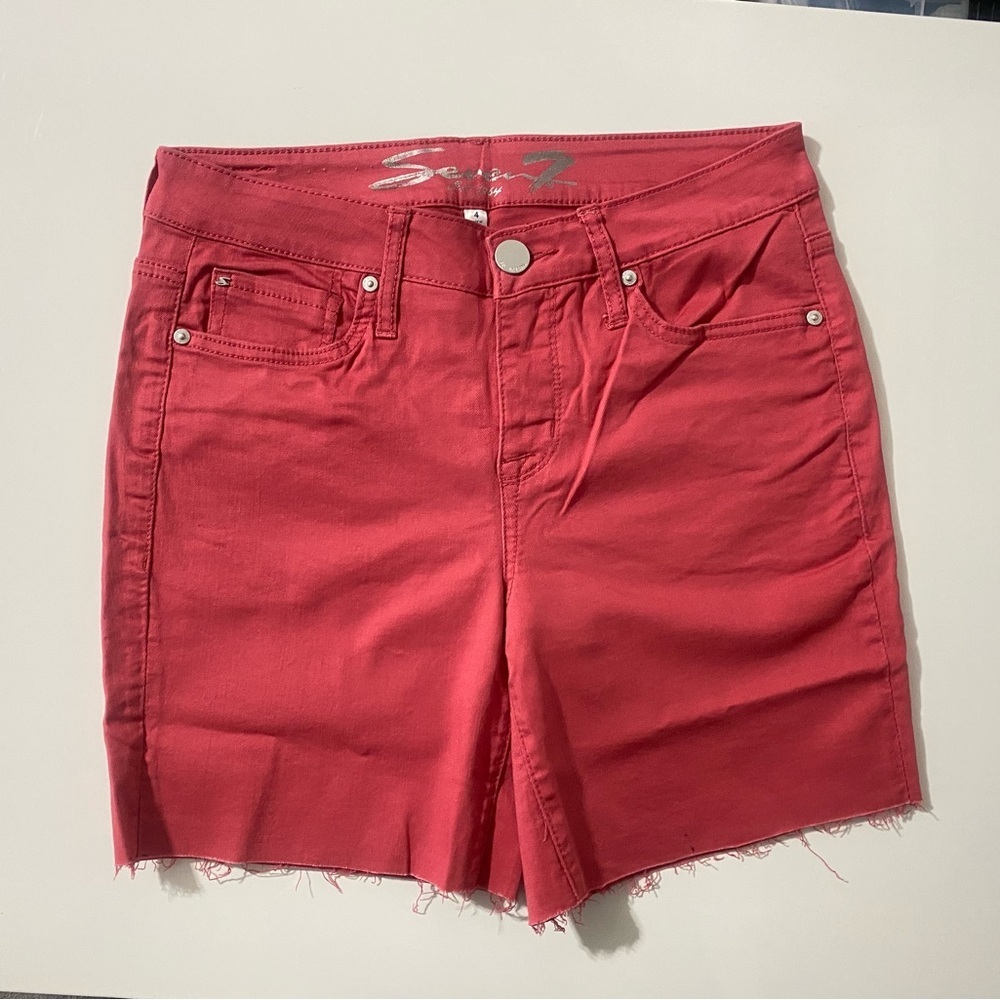 NWOT Seven7 Women's  Peach Denim Shorts